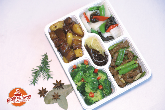 红烧肉牛柳套餐